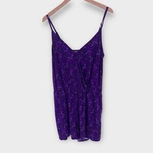 Meundies Romper Purple Zodiac Taurus Spaghetti Strap Short 2X